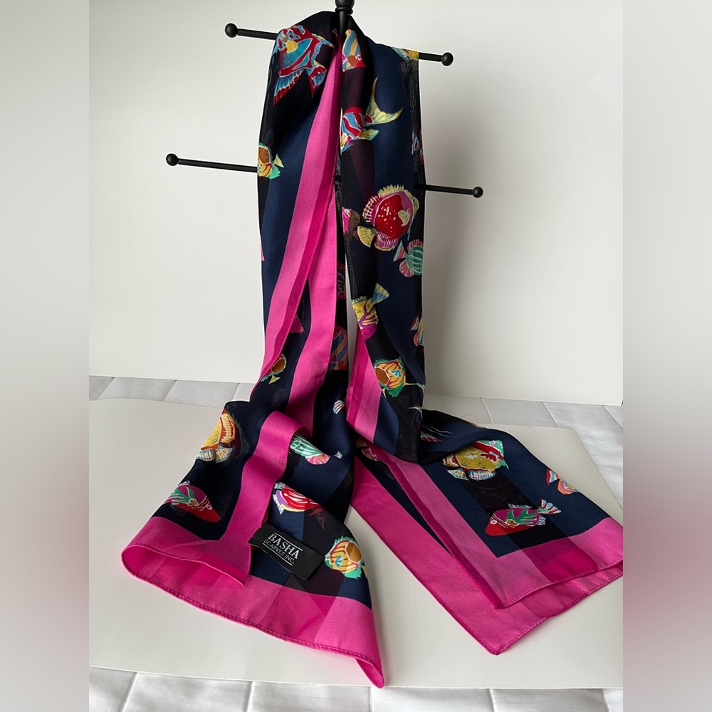 Colorful Fish Design Scarf - Picture 2 of 5